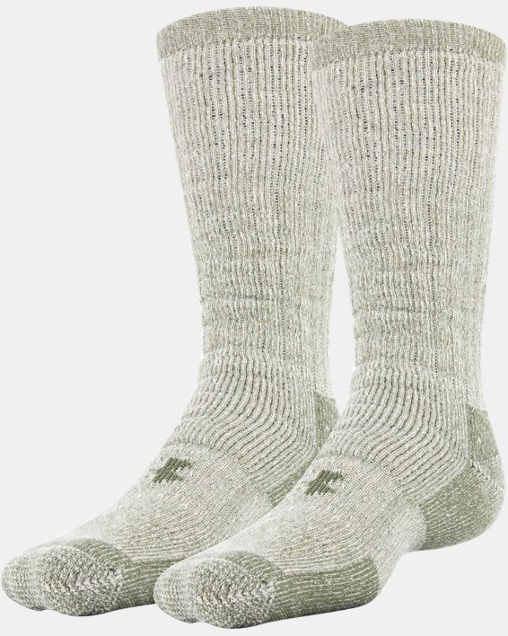 Unisex UA Charged Wool Boot Socks - 2-Pack, Brown, pdpMainDesktop image number 0